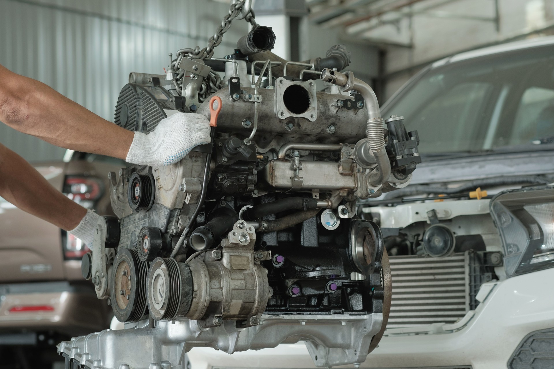 Car service. Repair and restoration of an automobile engine. Car service. Repair and restoration of an automobile engine.